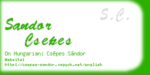 sandor csepes business card