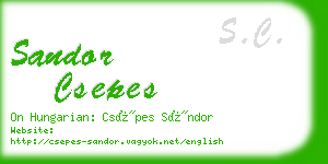 sandor csepes business card